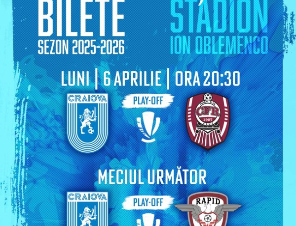 Universitatea Craiova, pachet pentru următoarele 2 partide