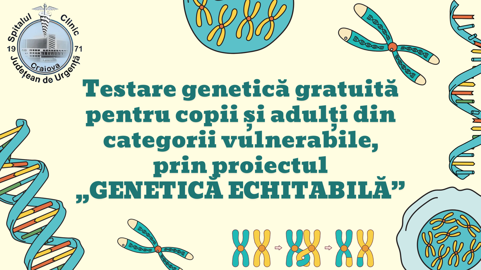 Testare genetică gratuită pentru persoanele vulnerabile